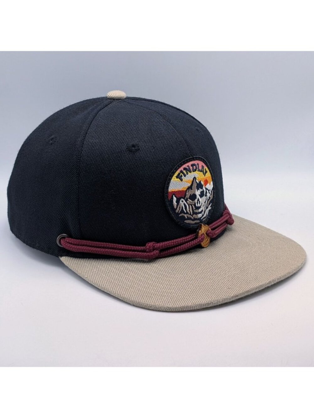 Findlay Skull Mountain August Snapback Hat Cap Rope Pocket Portland Flat Bill